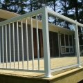 Deck with glass railing