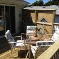 Deck with privacy wall (built with pressure treated lumber)