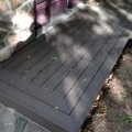 Ground level deck built with Trex Decking