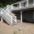 Large composite deck with Regal picket and glass railing