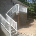Composite deck with Regal railing