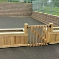 Gate and planters